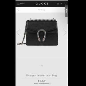 GUCCI Dionysus leather mini bag